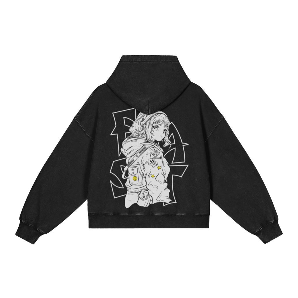 Fast Anime Hoodie Faded